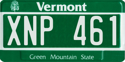 VT license plate XNP461