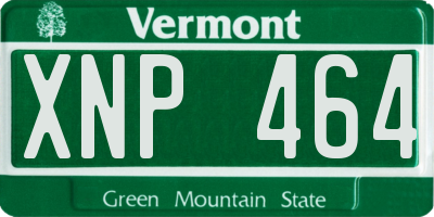 VT license plate XNP464