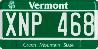 VT license plate XNP468