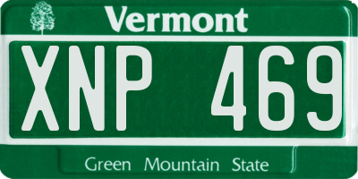 VT license plate XNP469