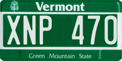 VT license plate XNP470