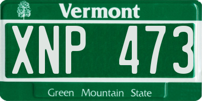 VT license plate XNP473