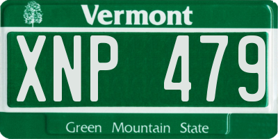 VT license plate XNP479