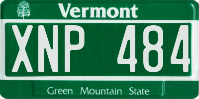 VT license plate XNP484