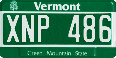 VT license plate XNP486