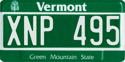 VT license plate XNP495