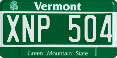 VT license plate XNP504