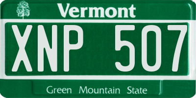 VT license plate XNP507
