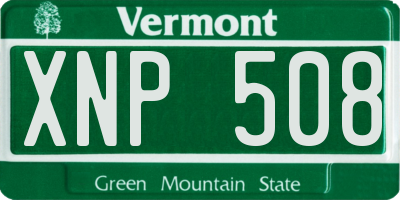 VT license plate XNP508