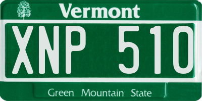 VT license plate XNP510