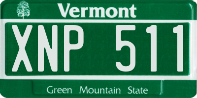 VT license plate XNP511