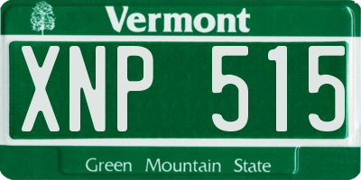 VT license plate XNP515
