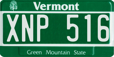 VT license plate XNP516