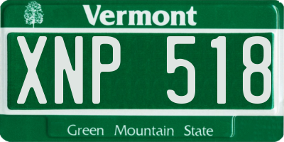 VT license plate XNP518
