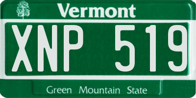 VT license plate XNP519