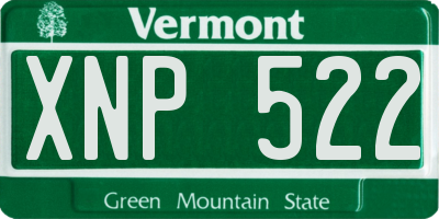 VT license plate XNP522