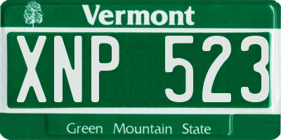 VT license plate XNP523
