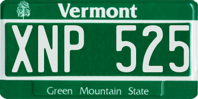 VT license plate XNP525