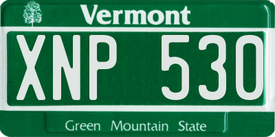 VT license plate XNP530