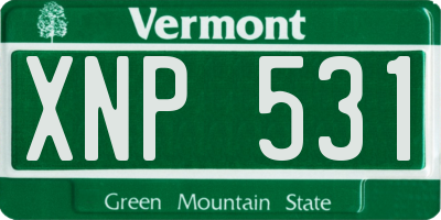 VT license plate XNP531