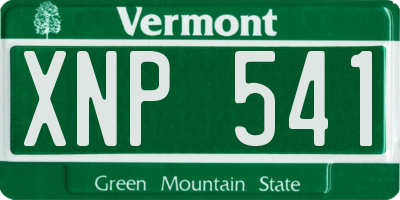 VT license plate XNP541