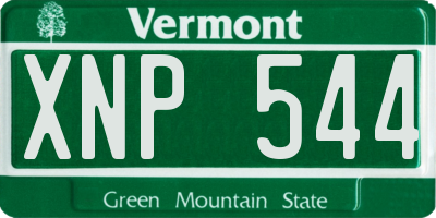 VT license plate XNP544