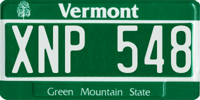 VT license plate XNP548