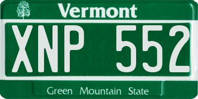 VT license plate XNP552