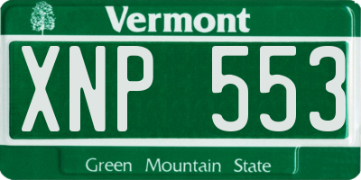 VT license plate XNP553