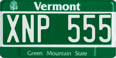 VT license plate XNP555