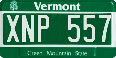 VT license plate XNP557