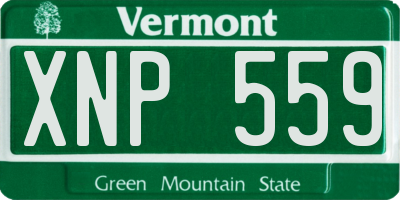 VT license plate XNP559