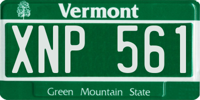 VT license plate XNP561