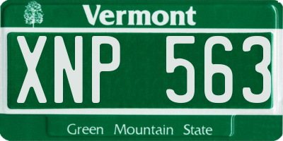 VT license plate XNP563