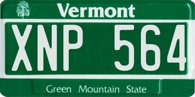 VT license plate XNP564
