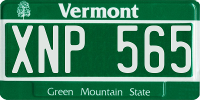 VT license plate XNP565