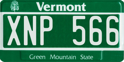VT license plate XNP566