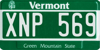 VT license plate XNP569