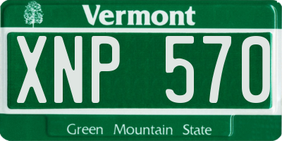 VT license plate XNP570