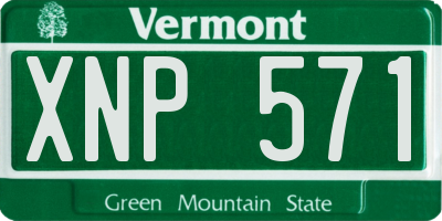 VT license plate XNP571
