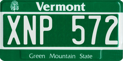 VT license plate XNP572