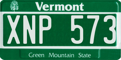 VT license plate XNP573