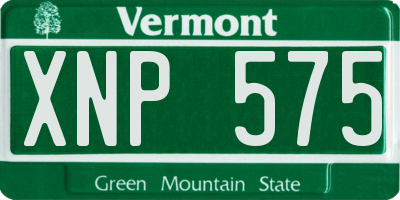 VT license plate XNP575