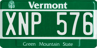 VT license plate XNP576
