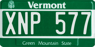 VT license plate XNP577