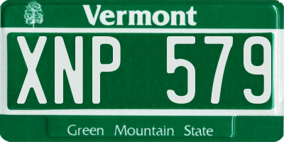 VT license plate XNP579