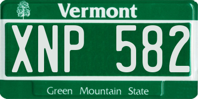 VT license plate XNP582