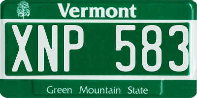 VT license plate XNP583