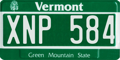 VT license plate XNP584