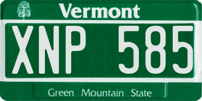 VT license plate XNP585